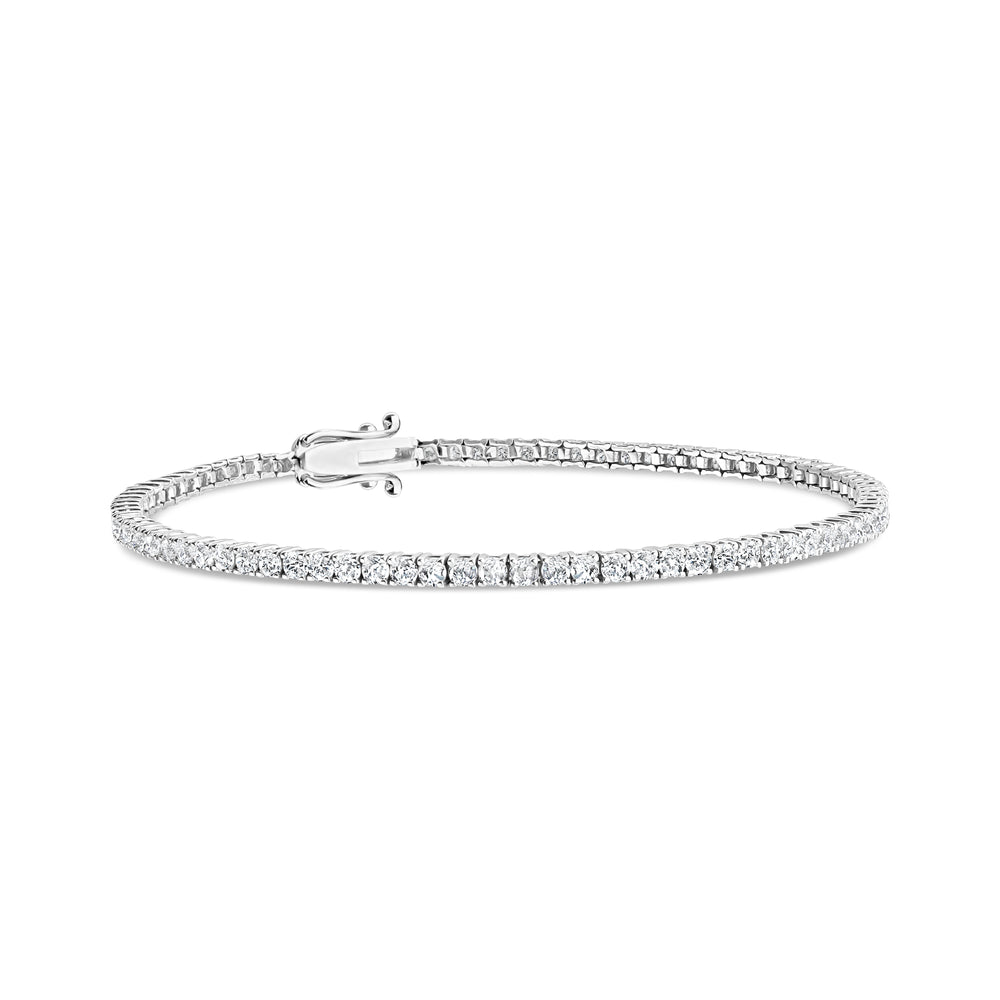 2mm Lab Grown Round Diamond Tennis Bracelet