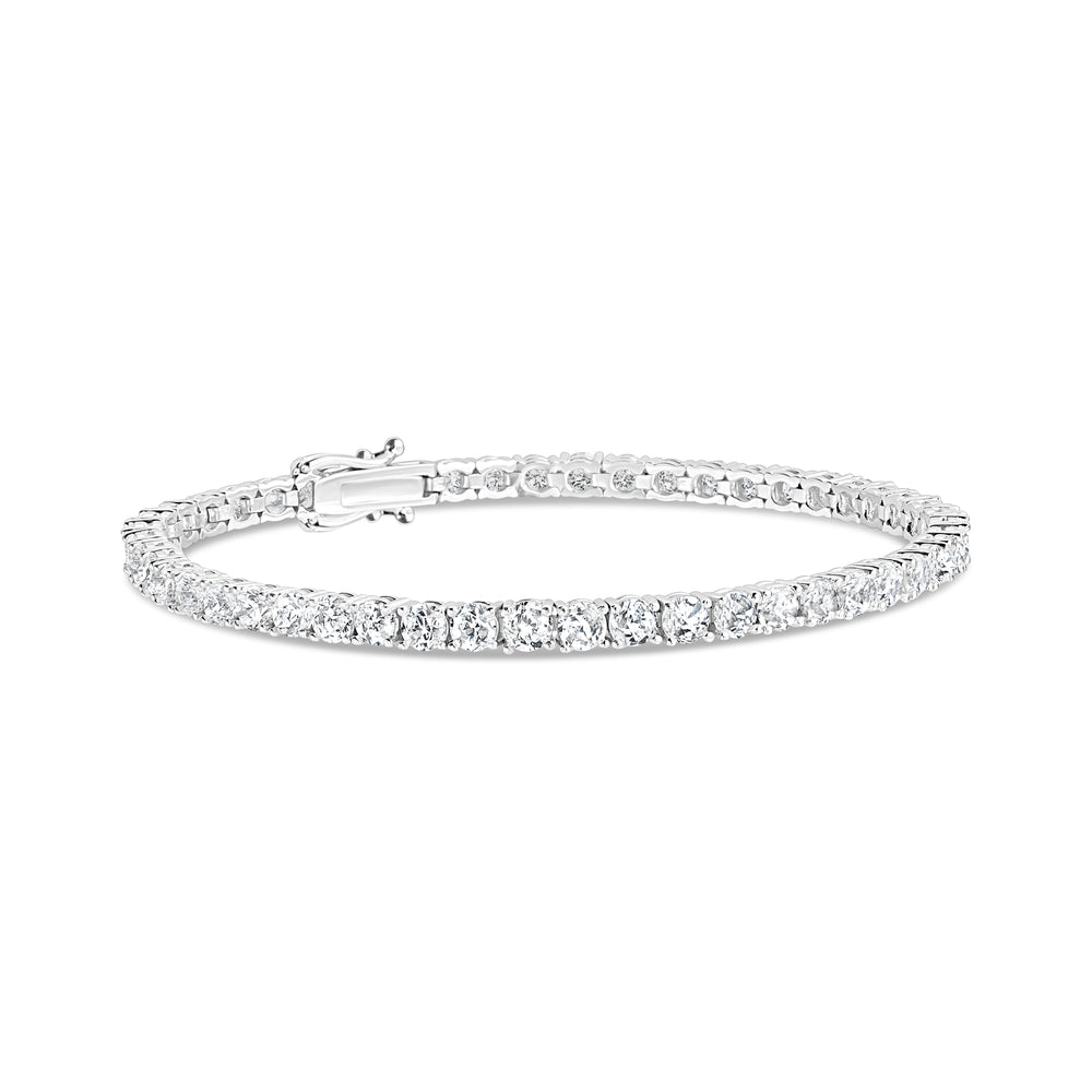 3.4mm Lab Grown Round Diamond Tennis Bracelet