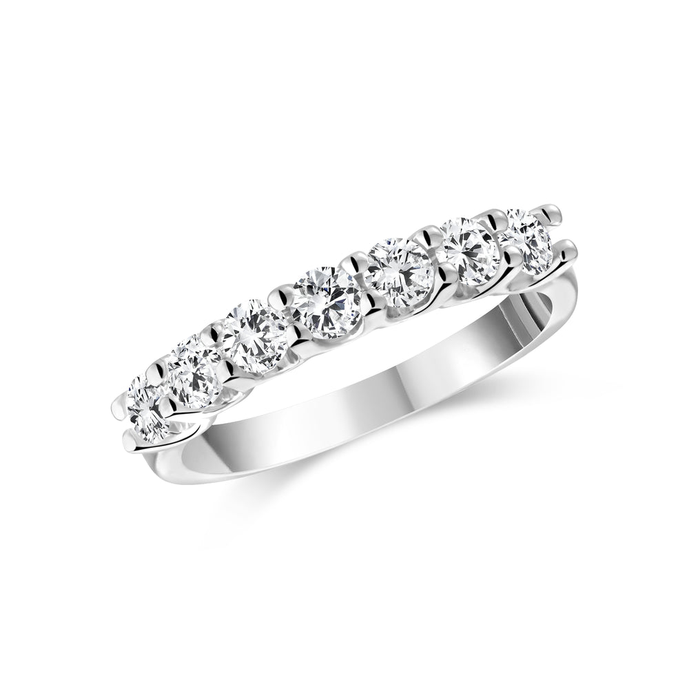 0.65ct Lab-Grown Prong Set Diamond Half Eternity Ring