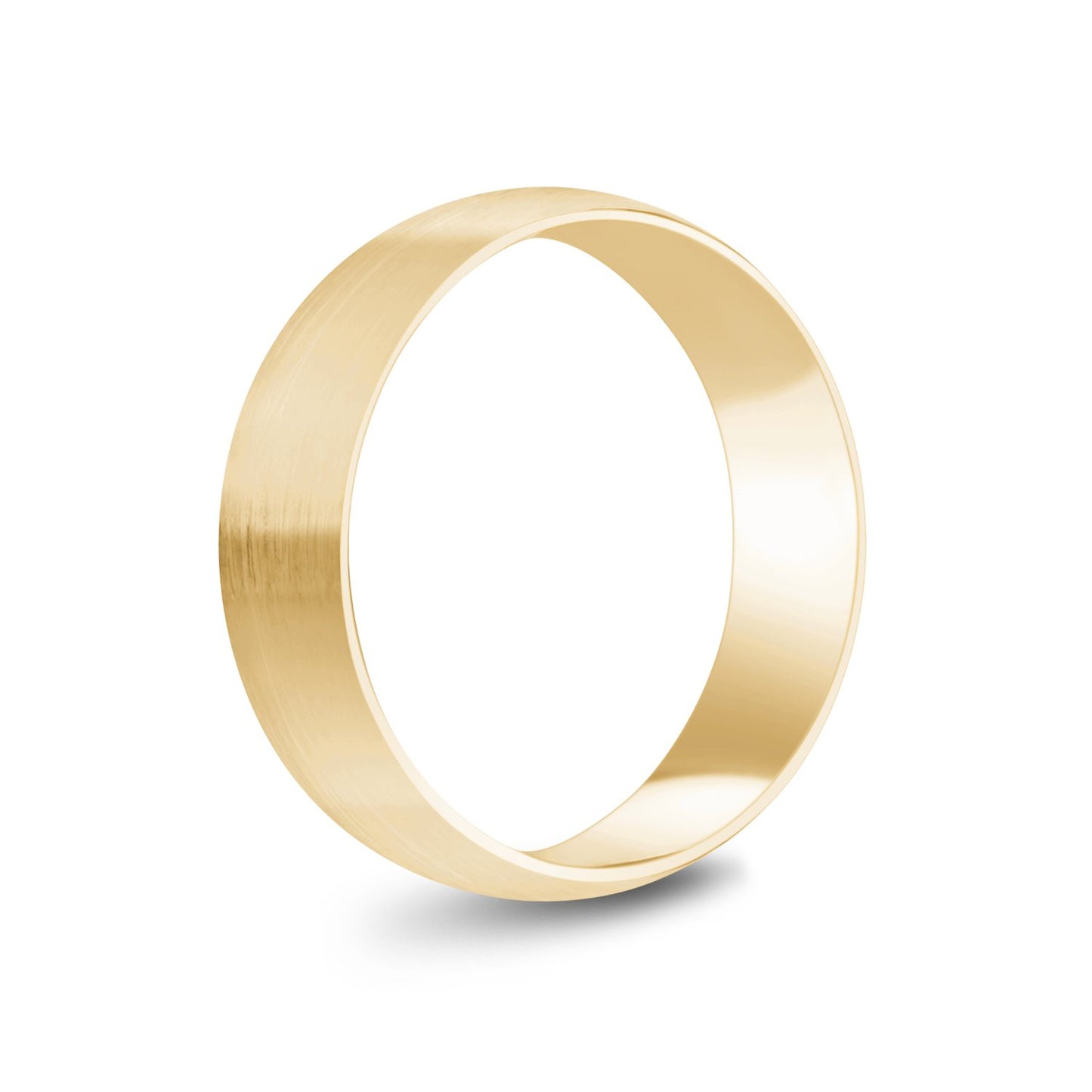 
                  
                    6mm 18K Gold Brushed Dome Wedding Band - G.W Bands
                  
                