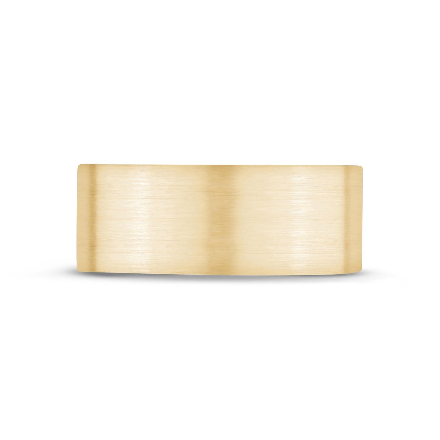 
                  
                    8mm 14K Gold Brushed Flat Wedding Band - G.W Bands
                  
                